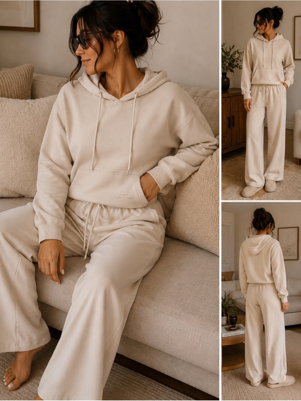 🤍 LazyPants Soft Touch Lounge Set — Size Large / medium **flaw